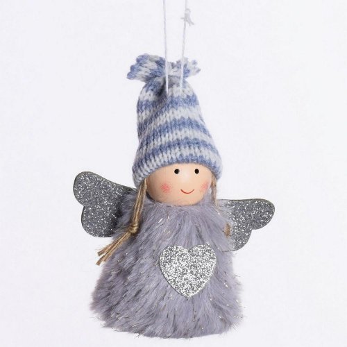 Záves anjel 10cm sivý