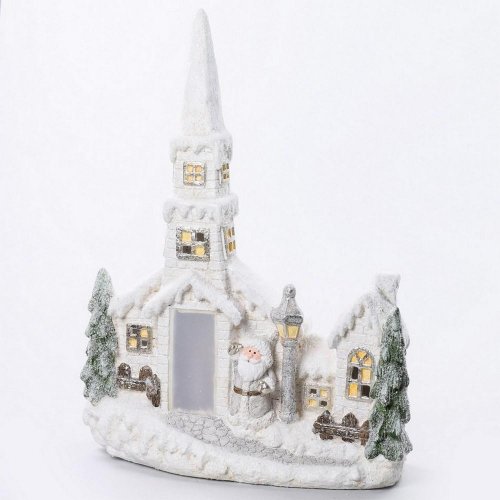 Led dom biely mgo 53cm - Vianočné dekorácie