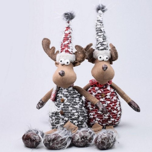 Jeleň sediaci 68cm mix2f