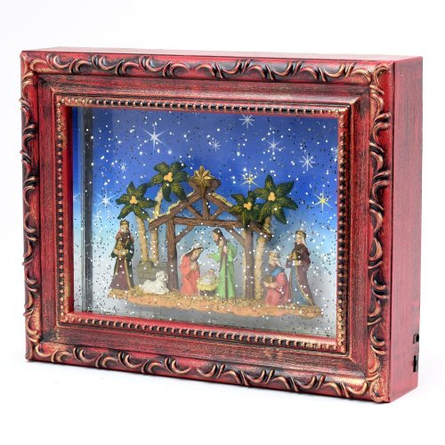 Obraz led s usb betlehem 19*24*5.3