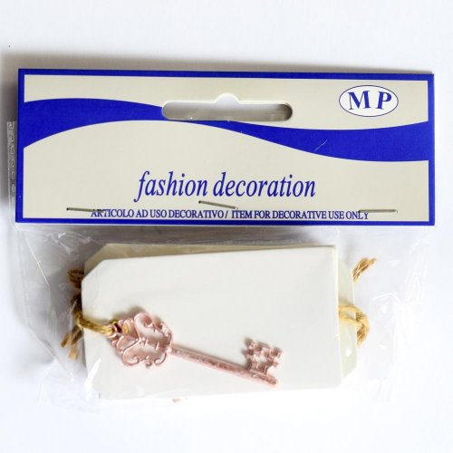 Karta záves karton s kľúčikom s/6 cm4,5x8 biela