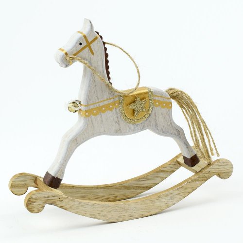 Koň hojdací drevo natur 21x18x5cm