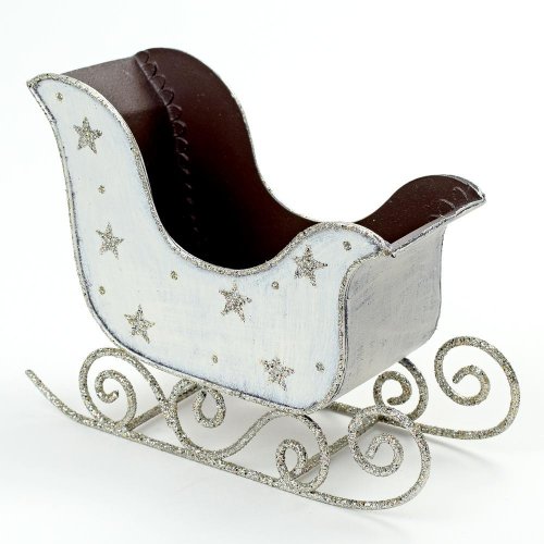 Sane kov biel/strieb 15,5x11x6cm - Vianočné dekorácie a ozdoby