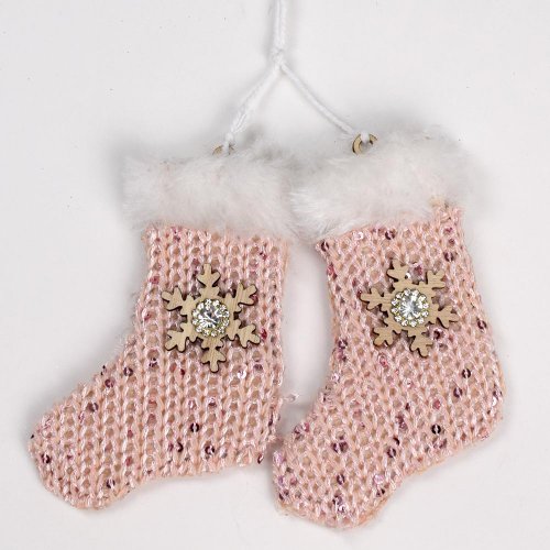 Záves ponožky ružové 22x8x2cm