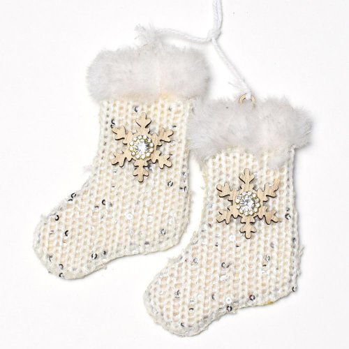 Záves ponožky biele 22x8x2cm