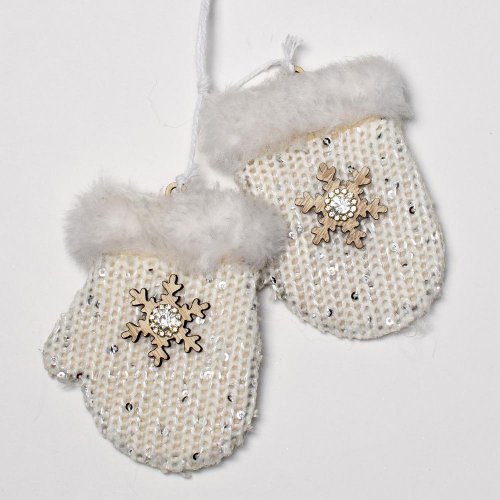 Záves rukavice biele 22x8x2cm