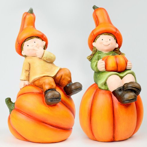 Deti na tekvici mgo 21*19*39cm