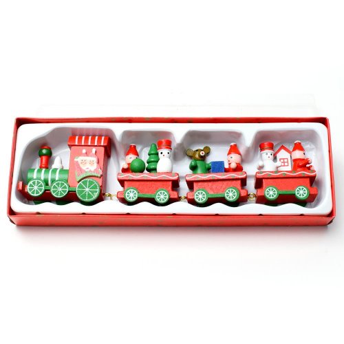 Vlak drevo červ 22,3x7,2x2,9cm - Vianočné dekorácie