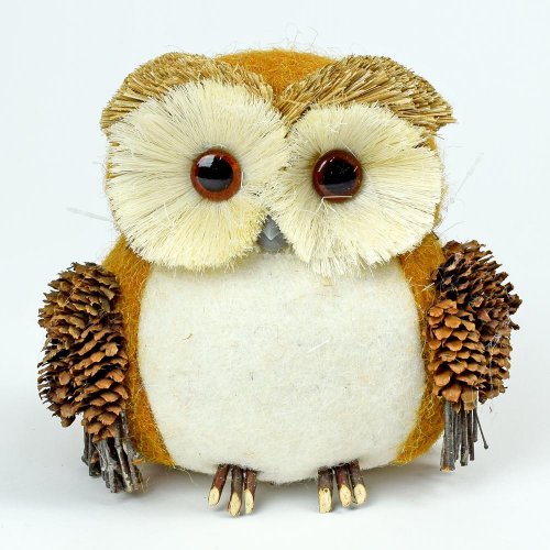 Sova plsť šišky 17x16x15cm