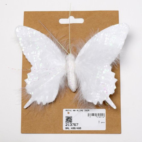 Motýľ na klipe 16cm