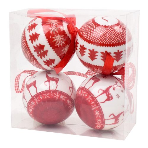 Vianočné guličky plast s/4 10cm