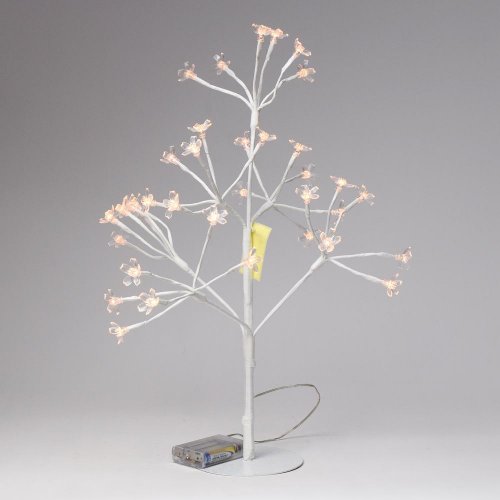 Strom warm led kvety biely 36cm - Vianočné osvetlenie