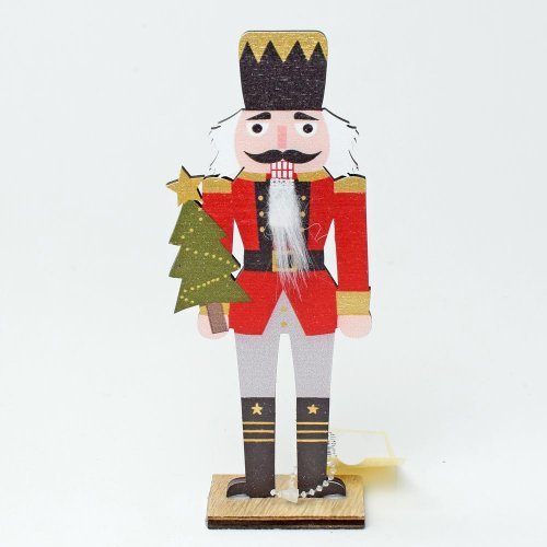 Vojačik drevo červ 6,3x3,5x15,5cm - Vianočné dekorácie