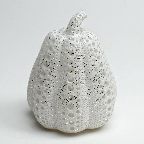 Tekvica led polyres biela 10x12,5cm