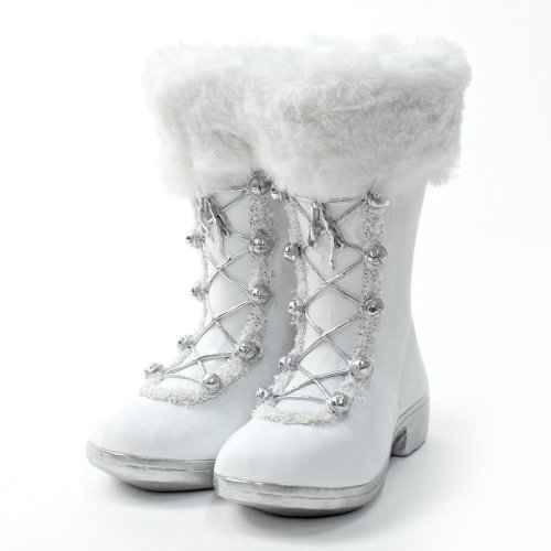 Čižmy biele polyres l 22x25x29cm