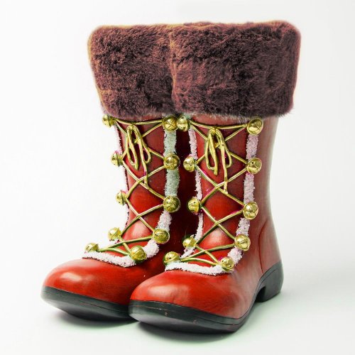 Čižmy červené polyres s 13,5x14x18cm