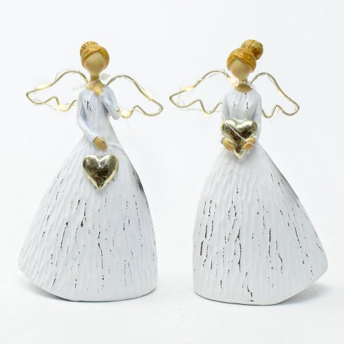 Anjel biely led krídla 9x5,5x15cm mix 2