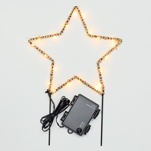 Zápich hviezda led kov 20x29,5cm