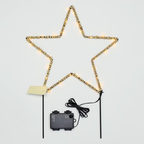 Zápich hviezda led kov 31x44cm