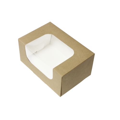 Krabička na zákusky s okienkom 6,5x11x8 cm