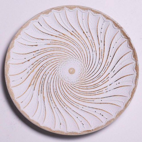 Podnos drev-mdf natural+biela 30x30x3cm