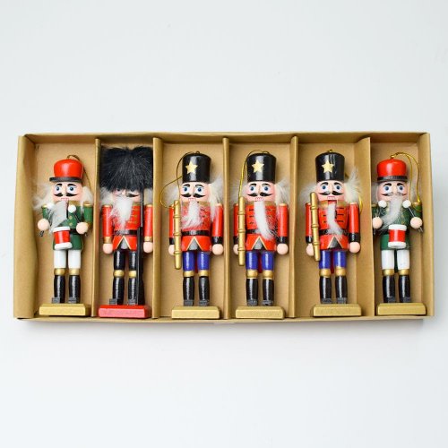 Záves drev luskáčik s/6 13cm