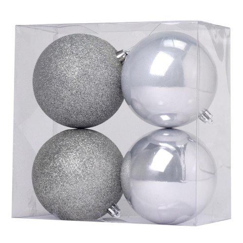 Gule vian. plast s/4 10cm strieborné mix2