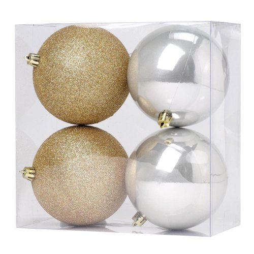 Gule vian. plast s/4 10cm champagne mix2