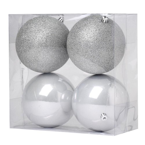 Gule vian. plast s/4 12cm strieborné mix2