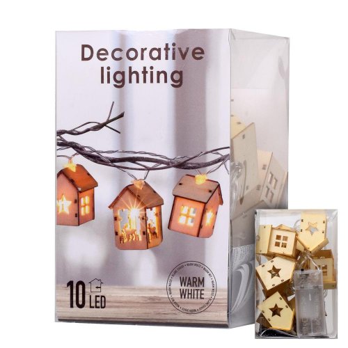 Led reťazové drevené domčeky 10l