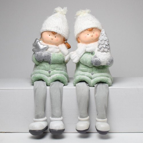 Deti visiace nohy tyrkys 18,5x17x28cm