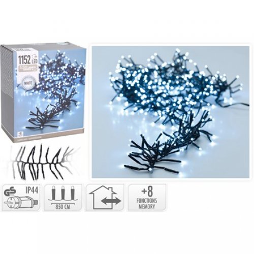 Reťaz svetelná trsy 1152 LED biela Koopman 1ks