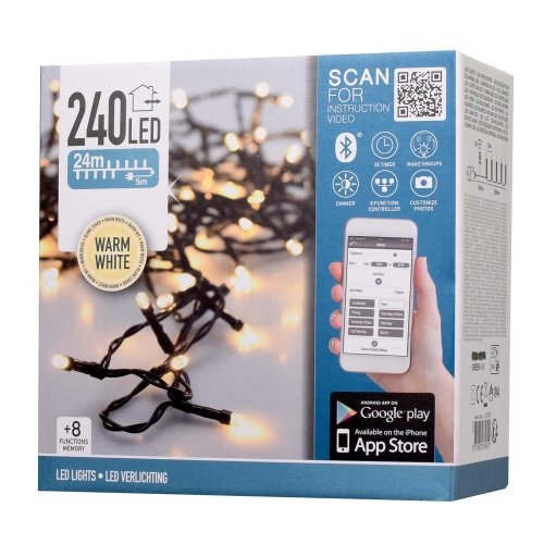 Led240 light ww,ind/out, 8funkcia - Vianočné osvetlenie