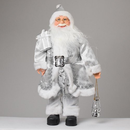 Mikuláš látka biely 45cm led