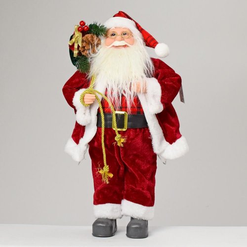 Mikuláš látka čer. 45cm led