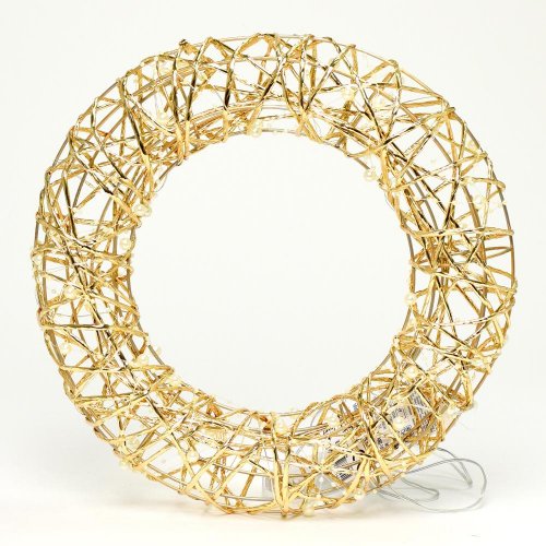 Vaniec 20led 30cm zlaté perly