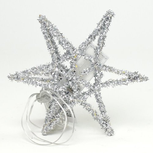 Hviezda 15led 20cm striebor