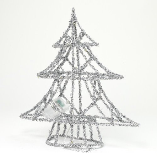 Stromček 30led 40cm striebor