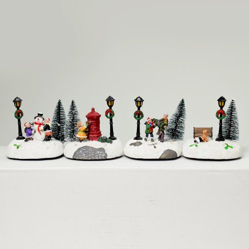 Krajinka vianoč led 7x12cm 4ass