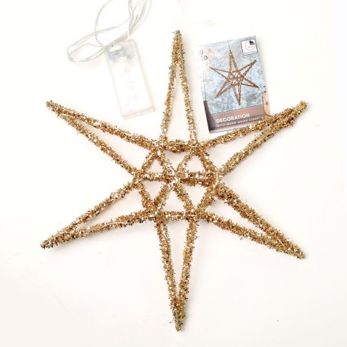 Hviezda 20led 30cm zlatá