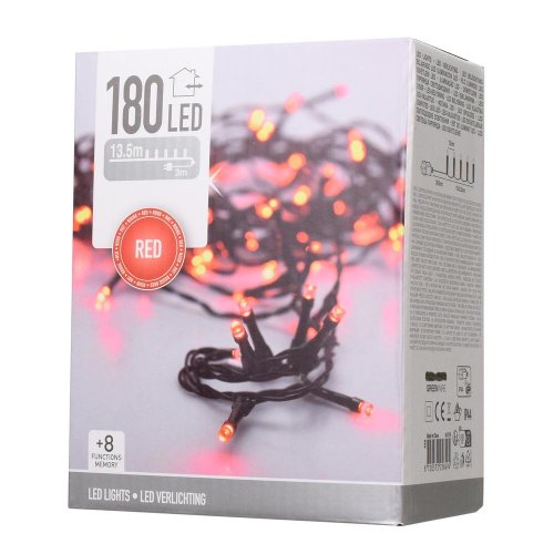 Led svetlá 180 červené vonkajšie