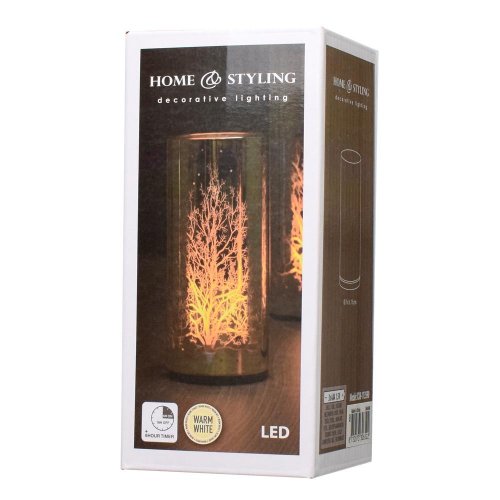 Valec sklený led 15cm zlatý