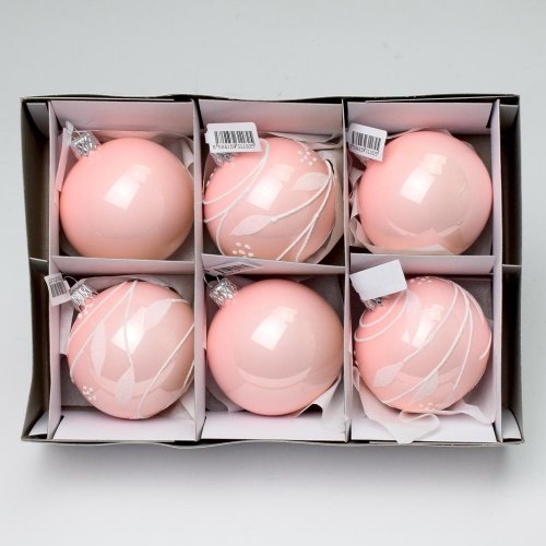 Vian. guľa 7 bielo/ružová 656