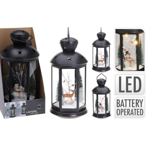 Lampión s vianočnou scénou 43cm