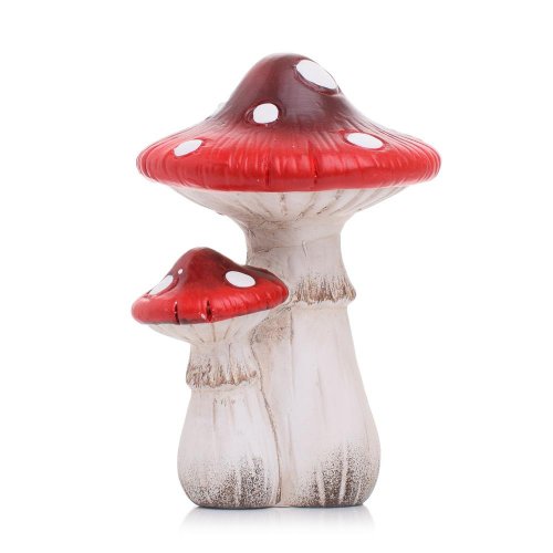 Muchotrávky keramika 8x8x12 - Jesenné dekorácie