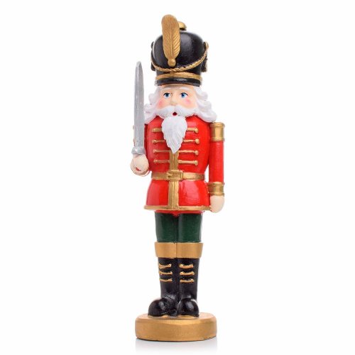 Vojačik stojaci  čer. s mečom poly 6.5*6*22cm - Vianočné dekorácie