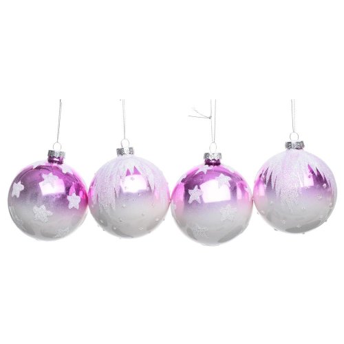 Vian. gule bie/cyk vzor sklo mix/2f s/4 8cm