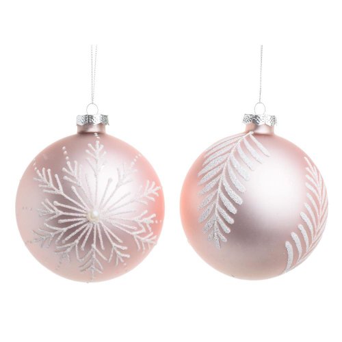 Vian. gule ruž/bie vzor sklo mix/2f s/4 10cm