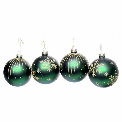 Vian. gule zel/zla vzor sklo mix/2f s/4 8cm