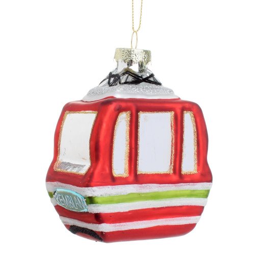 Vian. gulka - kabínka čer/zel sklo s/2 8,4*5,1*10,6cm